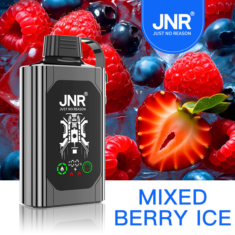 (5-boxes)JNR Shisha Hookah Box 30K Disposable Vape-Mixed Berry Ice