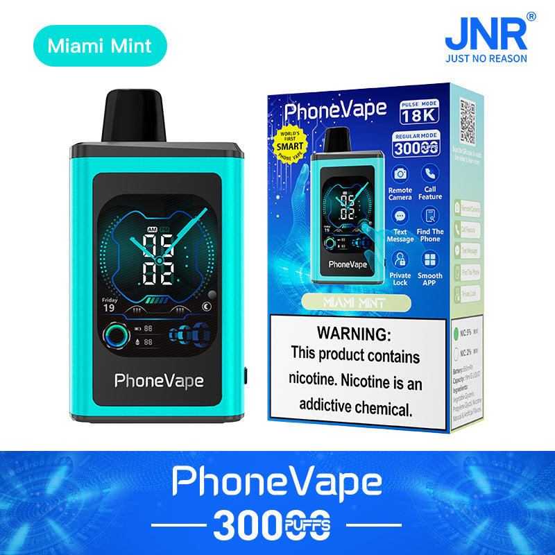 (5-boxes)JNR PhoneVape 30K Disposable Vape-Miami Mint