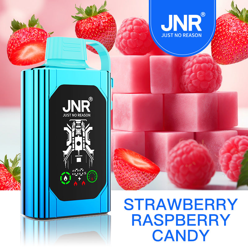 (5-boxes)JNR Shisha Hookah Box 30K Disposable Vape-Strawberry Raspberry Candy