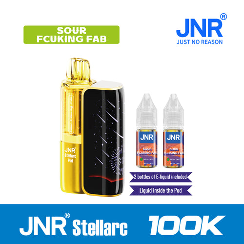 Sour Fcuking Fab | JNR Stellarc 100K Puffs Kit - Refillable &amp; Replaceable Pod Vape