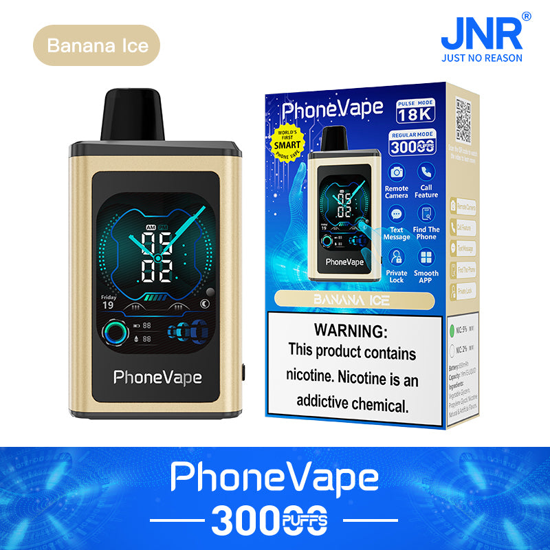 (5-boxes)JNR PhoneVape 30K Disposable Vape-Banana ice