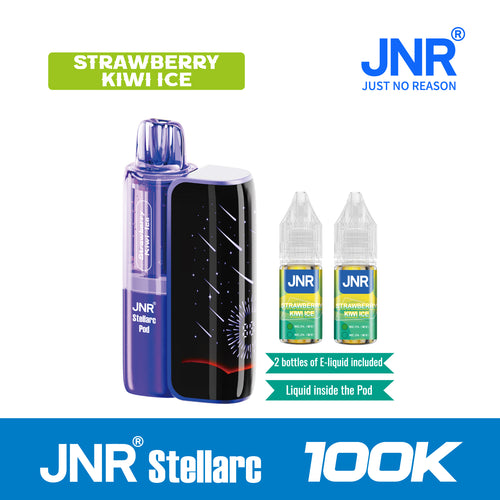Strawberry Kiwilce | JNR Stellarc 100K Puffs Kit - Refillable &amp; Replaceable Pod Vape